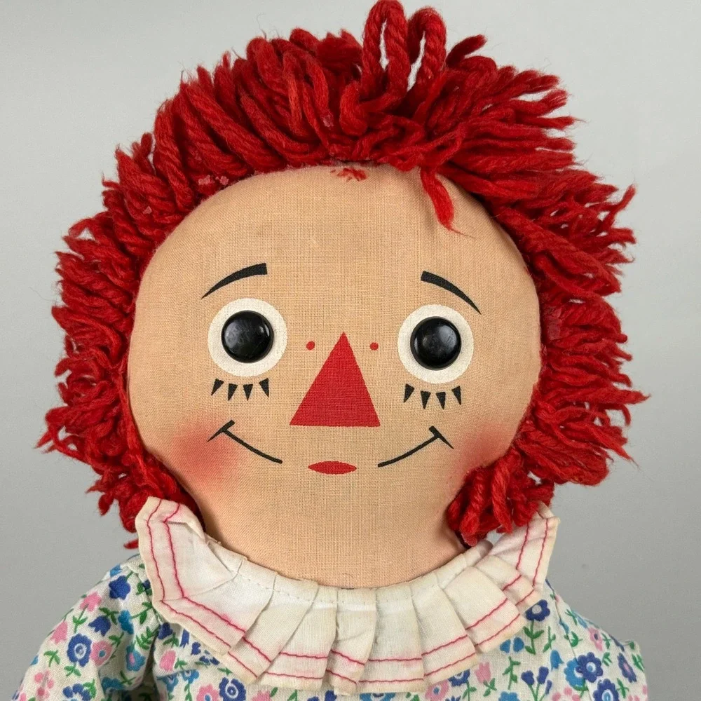 Raggedy Ann style cloth rag doll, unmarked, approx.‎ 15